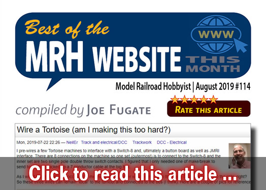 Best of the MRH website this month - Model trains - MRH feature August 2019