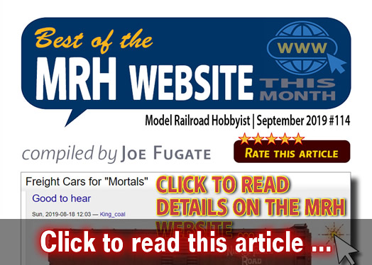 Best of the MRH website this month - Model trains - MRH feature September 2019