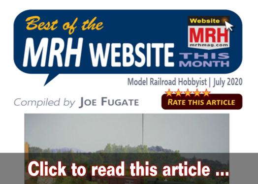 Best of the MRH website this month - Model trains - MRH feature July 2020